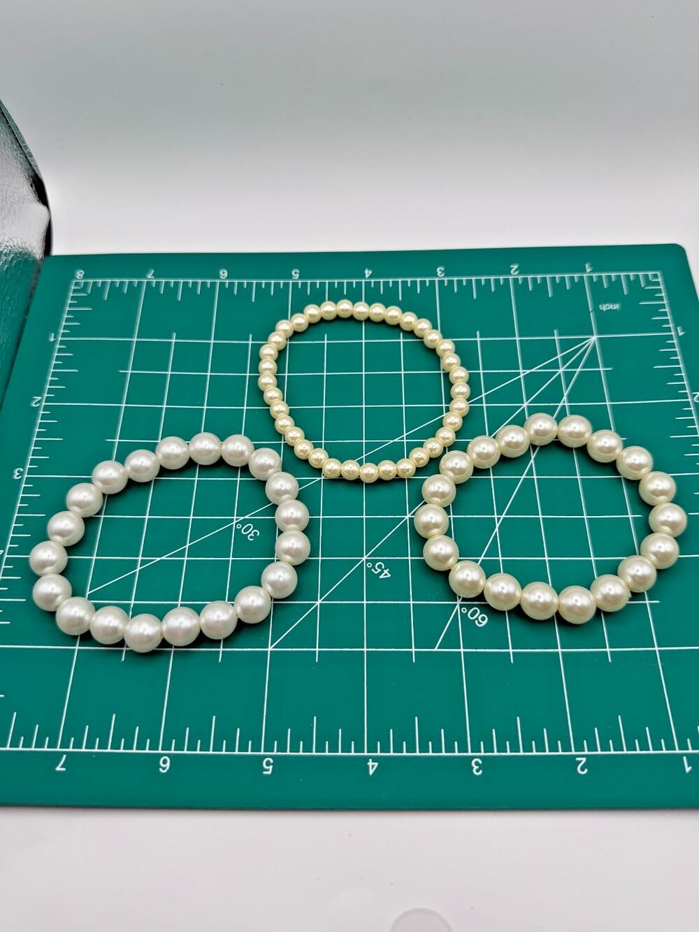 Faux Pearl Bracelets 3 Stretchy Bands